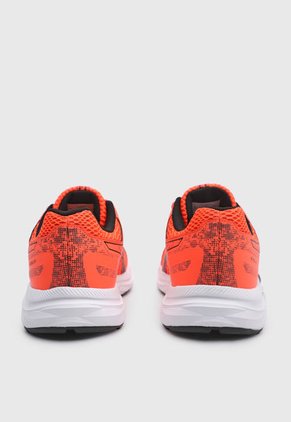 Tenis Running Naranja Neón-Negro-Blanco asics Kabuki