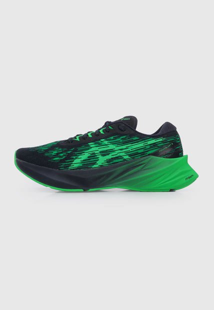 Tenis Running Azul Navy-Verde Neón asics Novablast 3