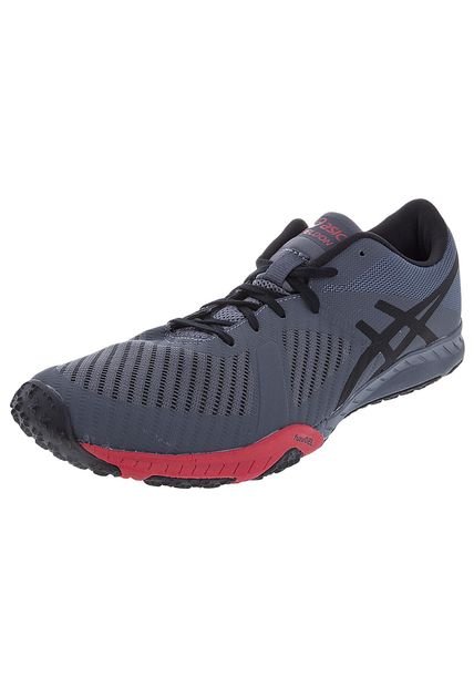 Running Gris Oscuro-Rojo asics Weldon X