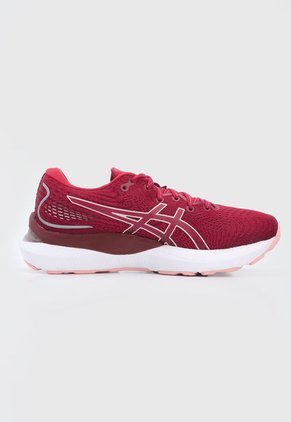 Tenis Running Vinotinto-Blanco-Rosa asics Gel Cumulus 24