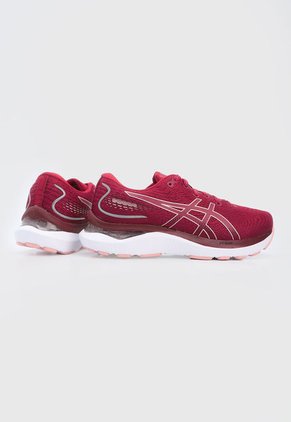 Tenis Running Vinotinto-Blanco-Rosa asics Gel Cumulus 24