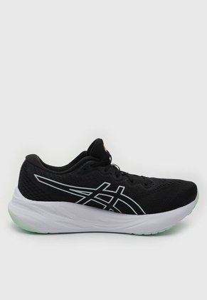 Tenis Running Negro-Blanco-Verde Menta asics Gel-Pulse 15