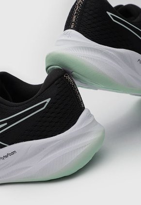 Tenis Running Negro-Blanco-Verde Menta asics Gel-Pulse 15