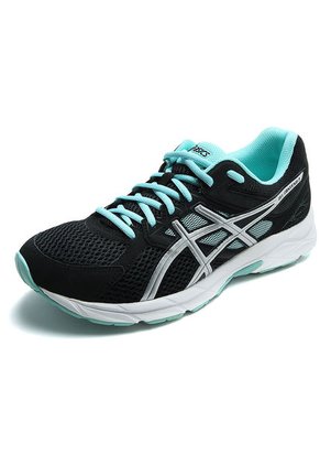 Tenis Running Negro-Blanco-Verde Menta asics Gel-Contend 3