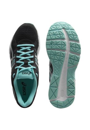 Tenis Running Negro-Blanco-Verde Menta asics Gel-Contend 3