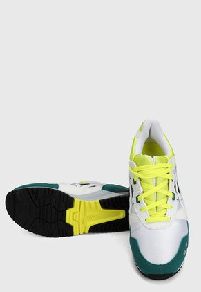 Tenis Running Blanco-Verde-Amarillo asics Gel Lyte