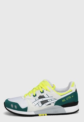 Tenis Running Blanco-Verde-Amarillo asics Gel Lyte