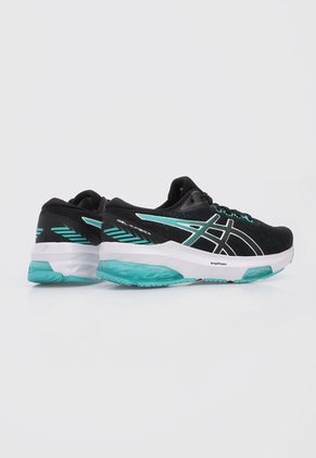 Tenis Running Negro-Turquesa-Blanco asics Gel Kimera