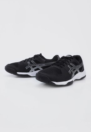 Tenis Running Negro-Blanco-Plateado asics Gel-Rebound