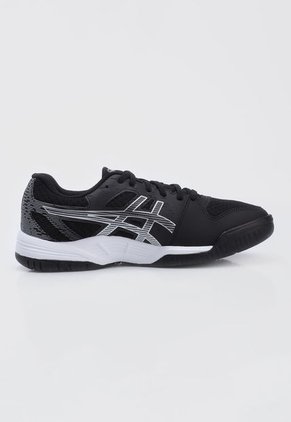 Tenis Running Negro-Blanco-Plateado asics Gel-Rebound