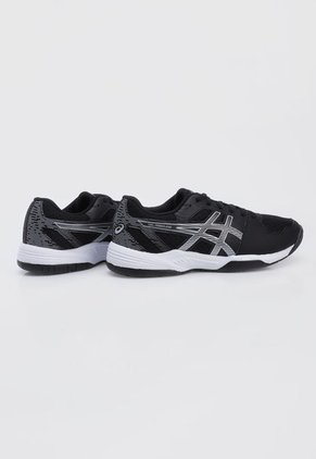 Tenis Running Negro-Blanco-Plateado asics Gel-Rebound
