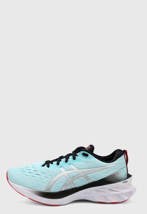 Tenis Running Azul-Plateado-Rojo asics Novablast 2
