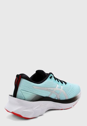Tenis Running Azul-Plateado-Rojo asics Novablast 2