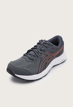 Tenis Running Gris Oscuro-Naranja asics Gel-Contend 8