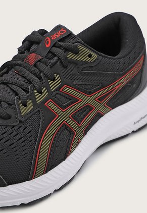 Tenis Running Negro-Verde Oliva-Rojo asics Gel-Contend 8