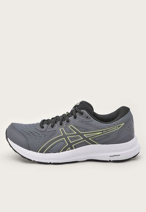 Tenis Running Gris Oscuro-Amarillo-Negro asics Gel-Contend 8