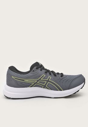 Tenis Running Gris Oscuro-Amarillo-Negro asics Gel-Contend 8