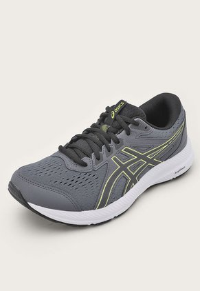 Tenis Running Gris Oscuro-Amarillo-Negro asics Gel-Contend 8