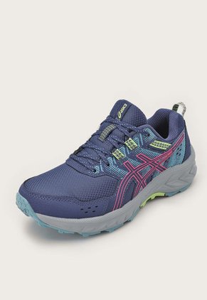 Trail Running Azul Índigo-Fucsia-Verde asics Gel-Venture 9