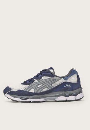 Tenis Lifestyle Blanco-Azul Navy-Plateado asics Gel-NYC