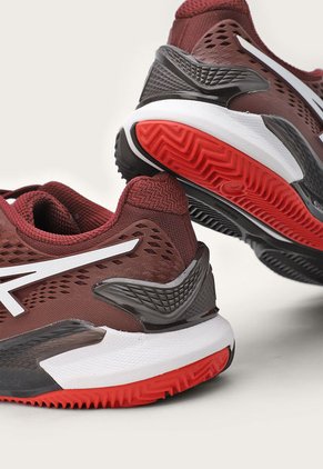 Tenis para Tennis Borgoña-Blanco-Negro asics GEL-Resolution 9 Clay