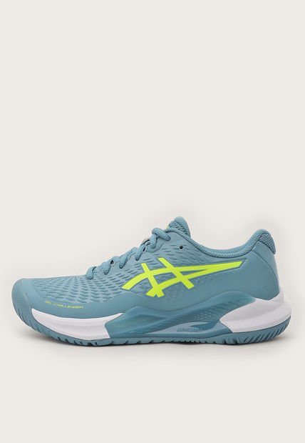 Tenis para Tennis Azul Grisáceo-Amarillo Neón asics GEL-Challenger 14
