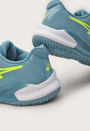 Tenis para Tennis Azul Grisáceo-Amarillo Neón asics GEL-Challenger 14