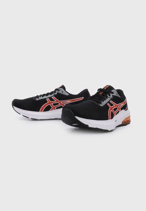 Tenis Running Negro-Naranja-Blanco asics Gel Spectrum