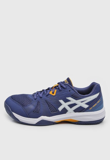 Tenis Padel Azul Índigo-Blanco-Mostaza asics Gel-Padel Pro 5