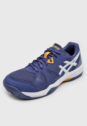 Tenis Padel Azul Índigo-Blanco-Mostaza asics Gel-Padel Pro 5