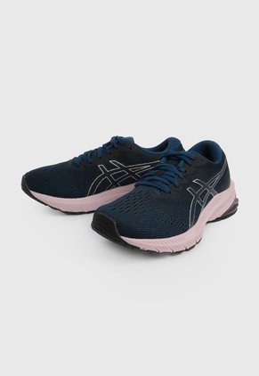 Tenis Training Azul-Negro-Rosa asics