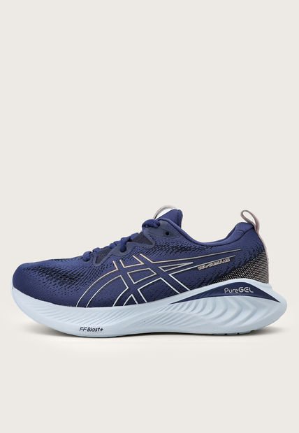 Tenis Running Azul Navy-Blanco-Nude asics Gel Cumulus 25