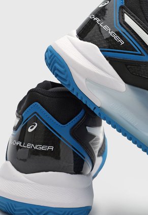 Tenis para Tennis Negro-Blanco-Azul asics Gel-Challenger 13 Clay