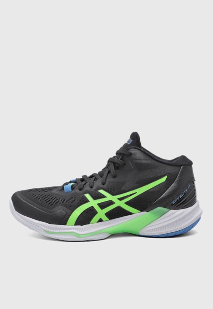 Tenis Volleyball Negro-Verde Neón-Azul asics Sky Elite FF MT 2