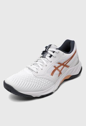 Tenis Volleyball Blanco-Cobre-Azul asics Netburner Ballistic FF 3