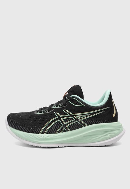 Tenis Running Negro-Verde Menta asics GEL-Cumulus 26