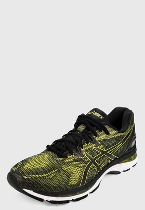 Tenis Running Negro-Amarillo-Blanco asics Gel Nimbus 20