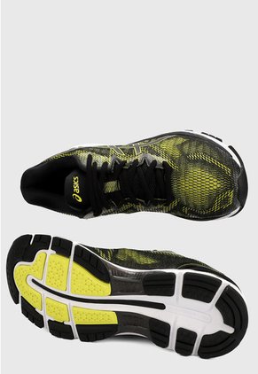 Tenis Running Negro-Amarillo-Blanco asics Gel Nimbus 20