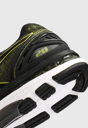 Tenis Running Negro-Amarillo-Blanco asics Gel Nimbus 20
