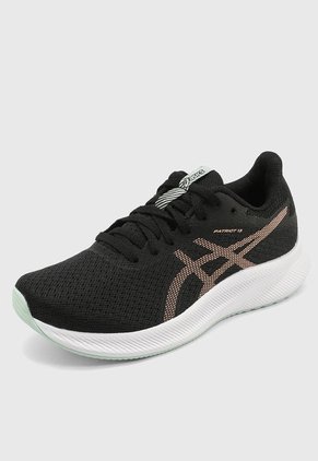 Tenis Running Negro-Beige-Verde Menta asics Patriot 13