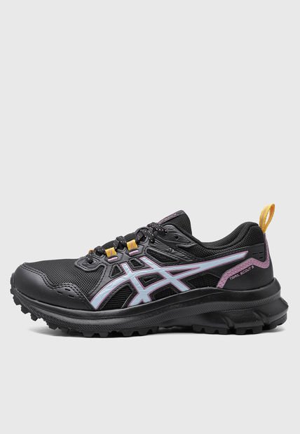 Tenis Trail Negro-Rosa-Azul Claro asics Trail Scout 3