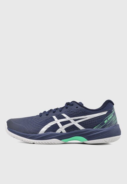 Tenis para Tennis Azul Navy-Blanco-Verde asics Gel-Game 9