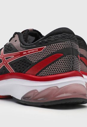 Tenis Running Negro-Rojo-Blanco asics Gel Sparta