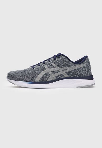 Tenis Lifestyle Gris-Azul Navy-Blanco asics Streetwise