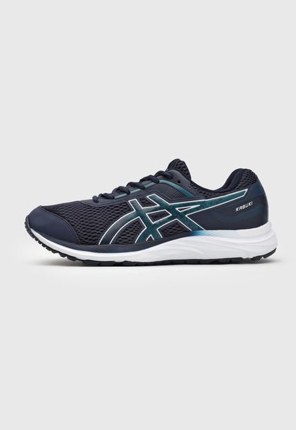 Tenis Running Azul Navy-Azul Petróleo-Blanco asics Kabuki