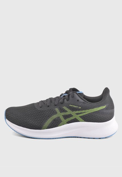 Tenis Running Negro-Verde-Azul asics Patriot 13