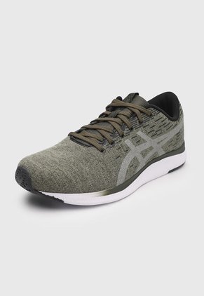 Tenis Lifestyle Verde Oliva-Negro-Blanco asics Streetwise