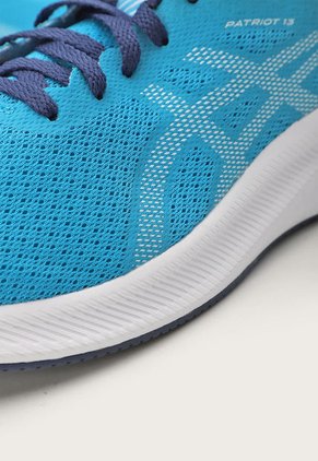 Tenis Running Celeste-Azul Navy-Blanco asics Patriot 13