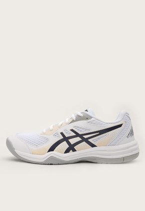 Tenis Volleyball Blanco-Azul-Dorado asics Upcourt 5