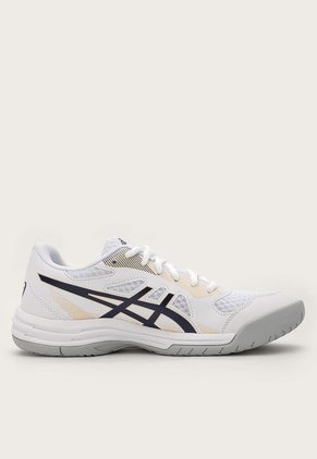 Tenis Volleyball Blanco-Azul-Dorado asics Upcourt 5